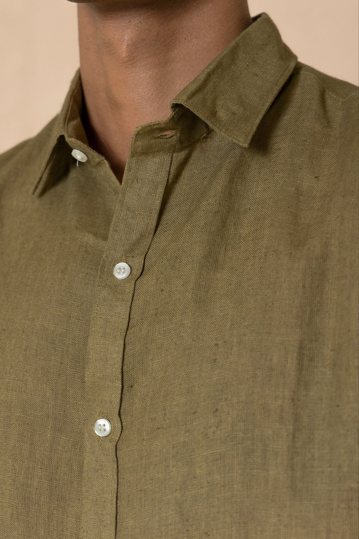 Olive Green Men's Linen Co-ord set