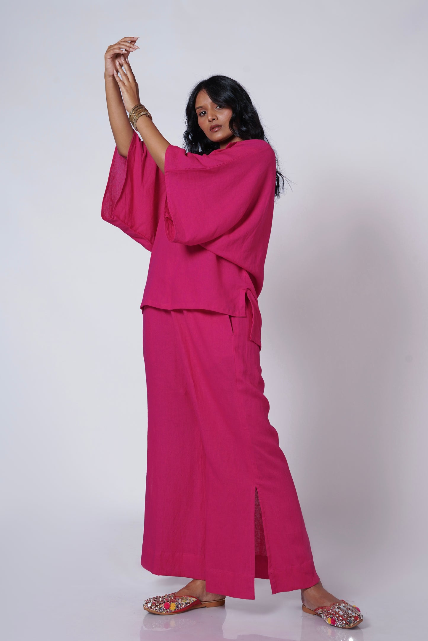 FARAH LINEN KAFTAN SET