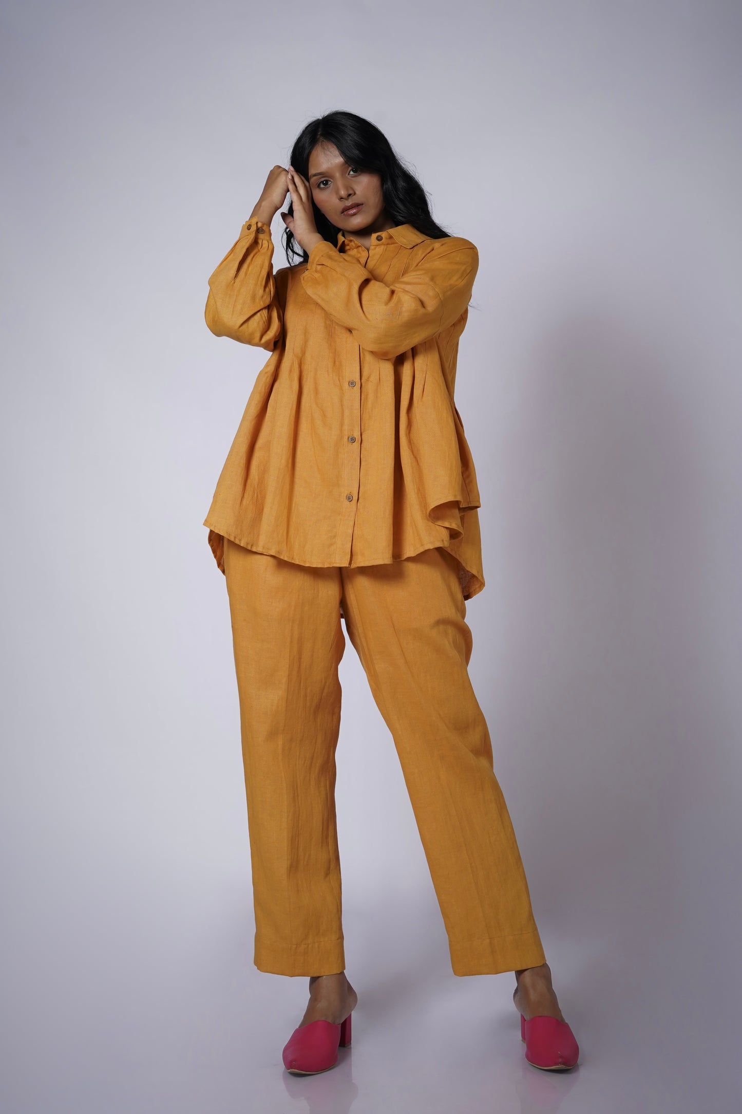 SARSON LINEN SHIRT SET