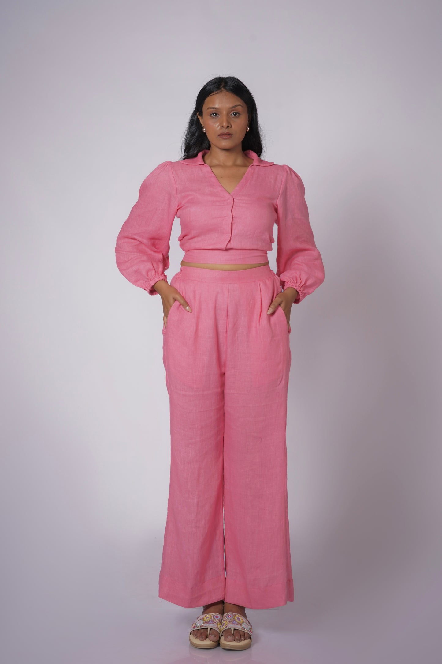 ROSA LINEN TIE BACK SET