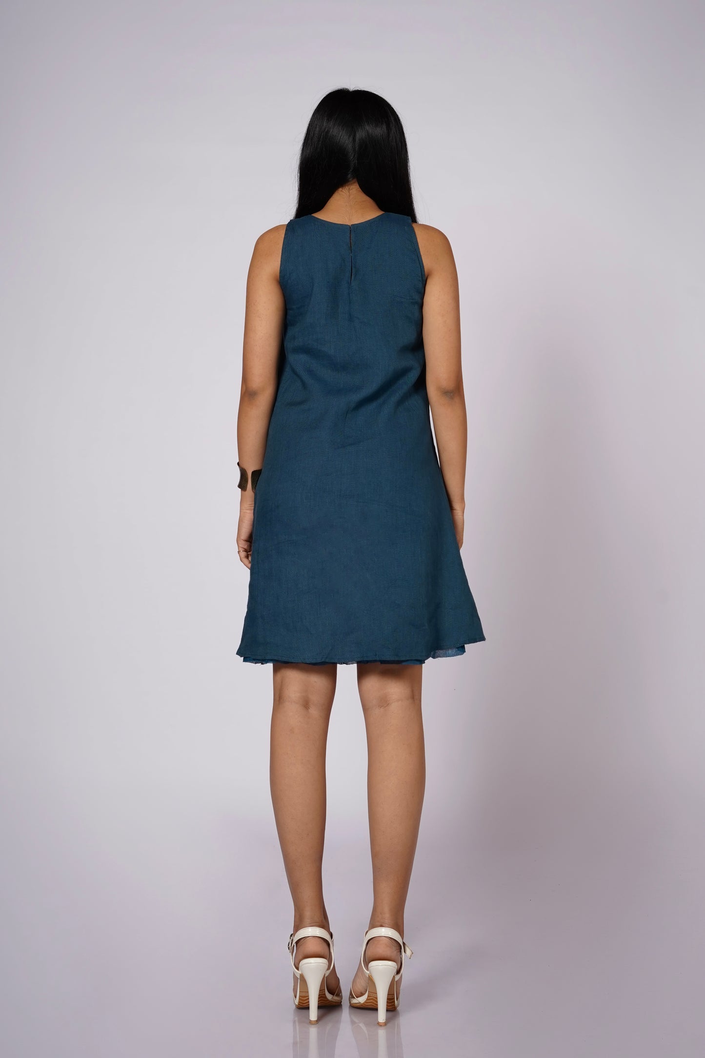 NEELHAR A-LINE LINEN DRESS