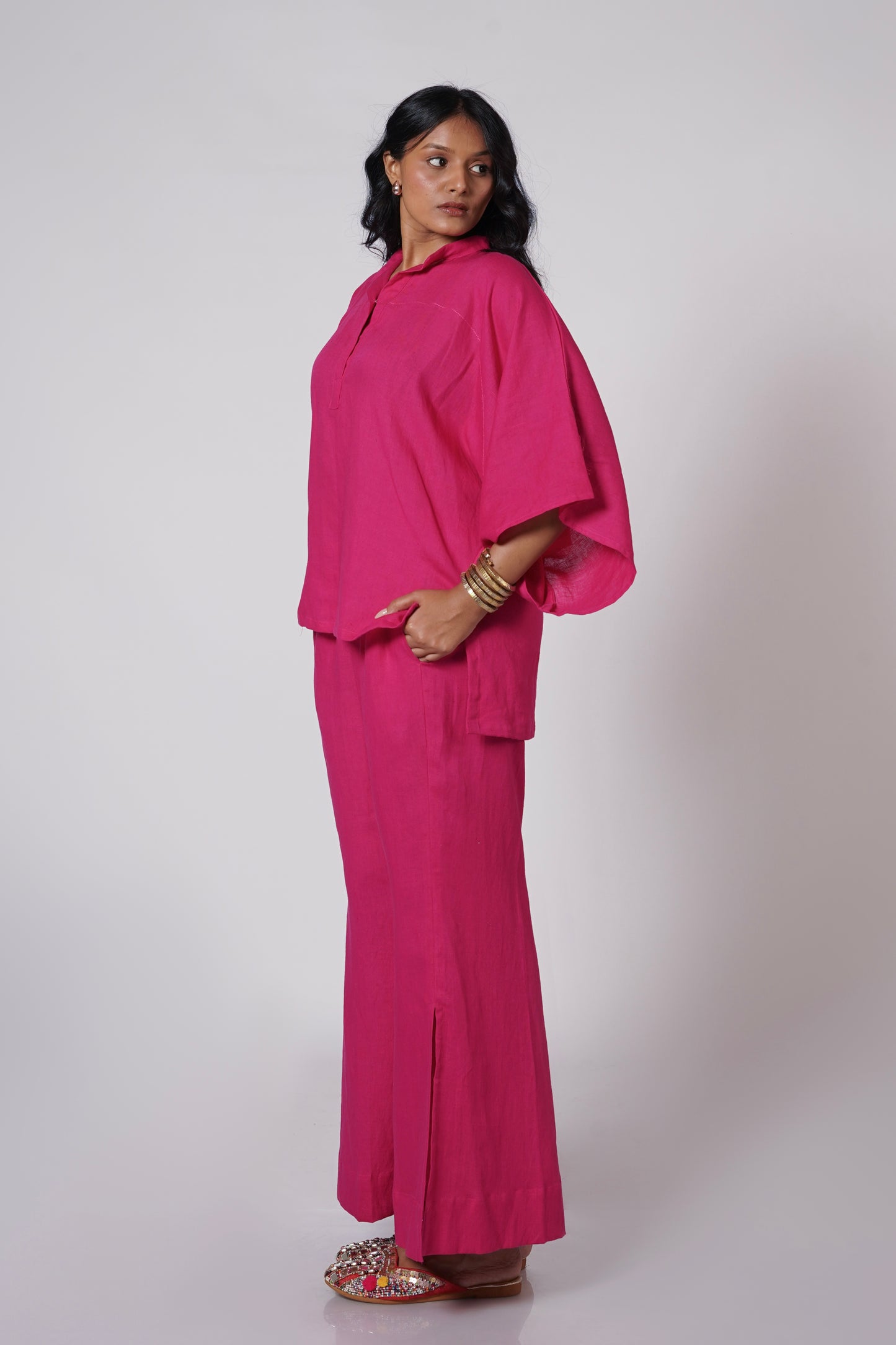 FARAH LINEN KAFTAN SET