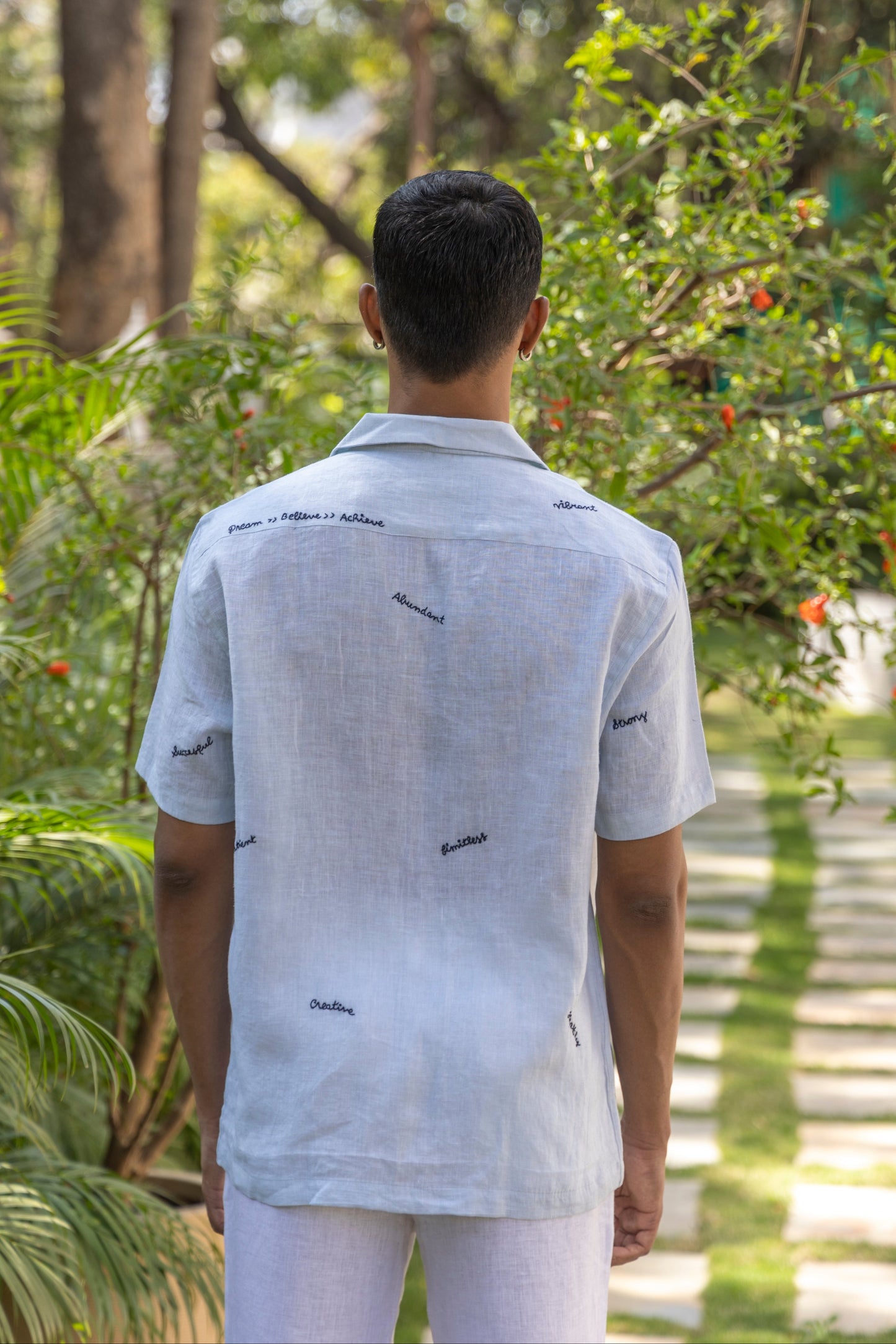 I AM - HAND EMBROIDERED UNISEX PURE LINEN SHIRT