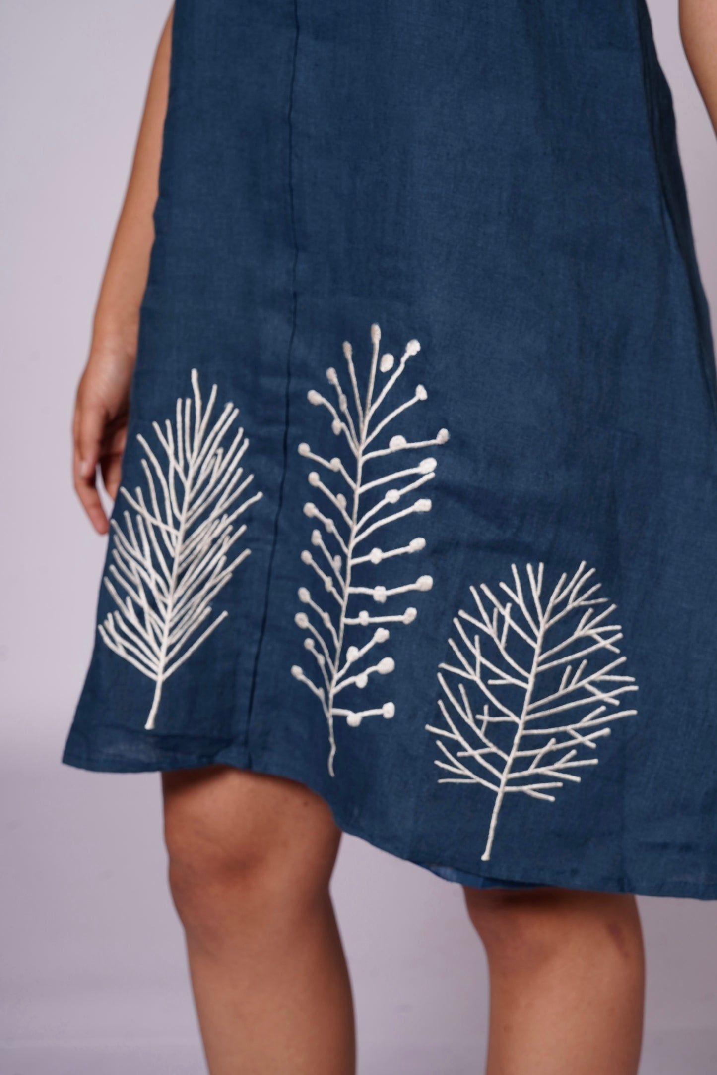 NEELHAR A-LINE LINEN DRESS