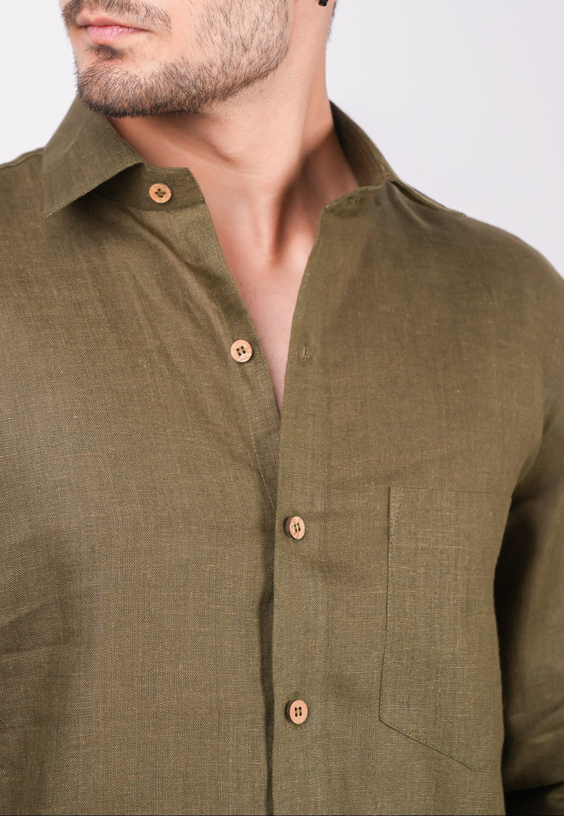 Forest Green Regular Collar Shirt