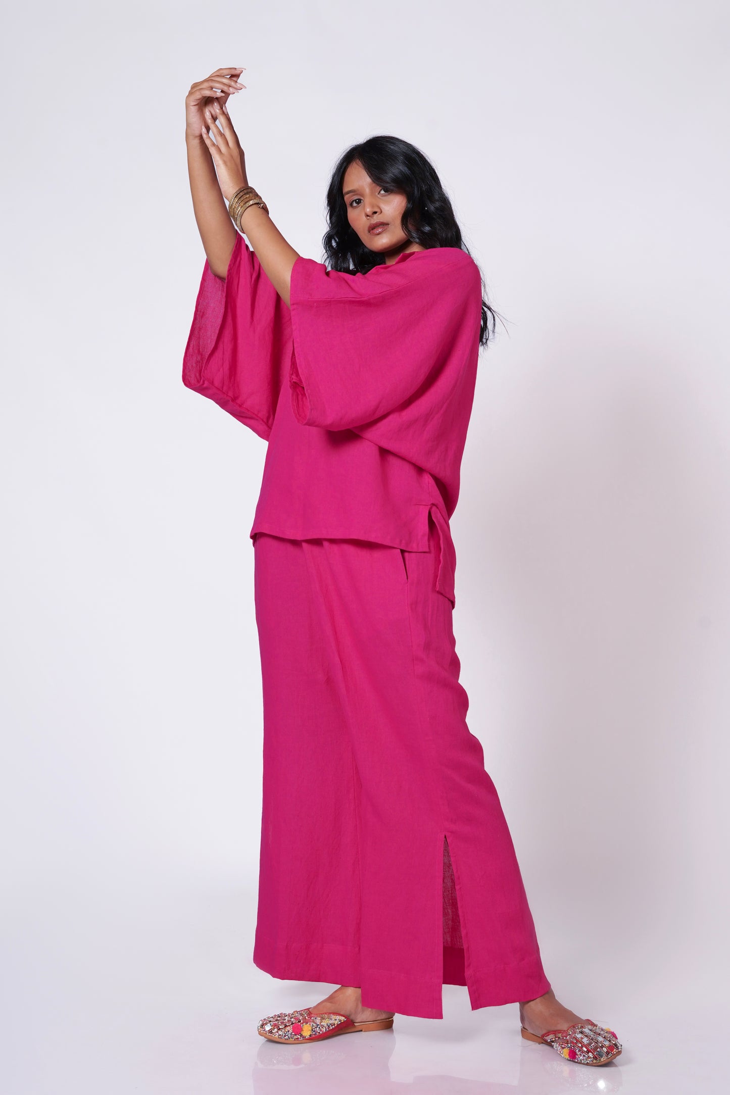 FARAH LINEN KAFTAN SET