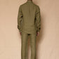 Olive Green Men's Linen Regular Collar Shirt