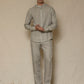 Ash Grey Linen Pants for Men