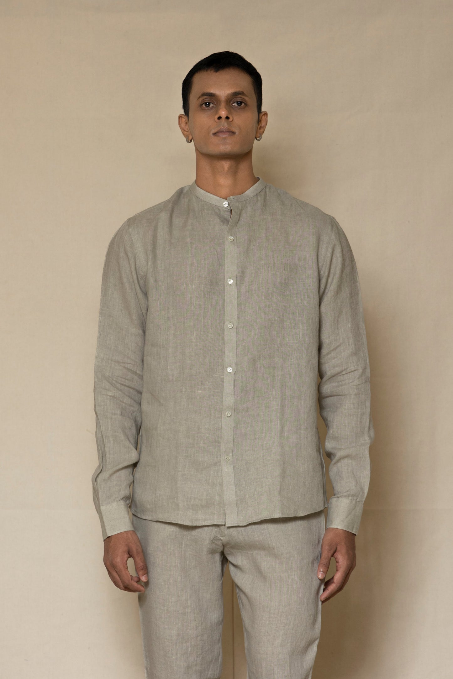 Ash Grey Men's Linen Co-ord set