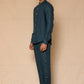 Indigo Men's Linen Chinese Collar Shirt