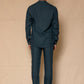 Indigo Men's Linen Chinese Collar Shirt