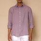 Lilac Men's Linen Regular Collar Shirt