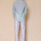 Powder Blue Men's Linen Regular Collar Shirt