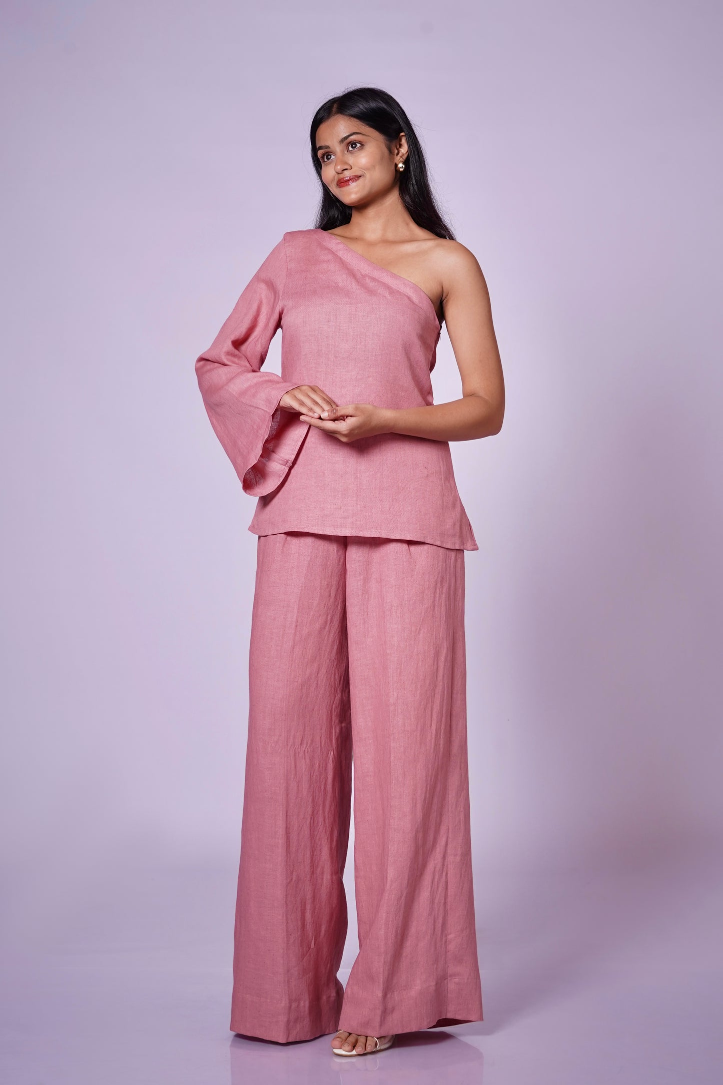 ROZMAY ONE SHOULDER LINEN SET