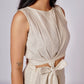 EARTHY NATURAL TIE IN FRONT KNOT LINEN SET