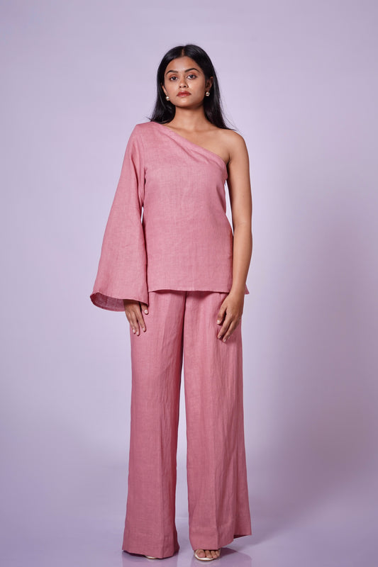 ROZMAY ONE SHOULDER LINEN SET