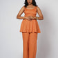 RAJTIMA LINEN PEPLUM SET