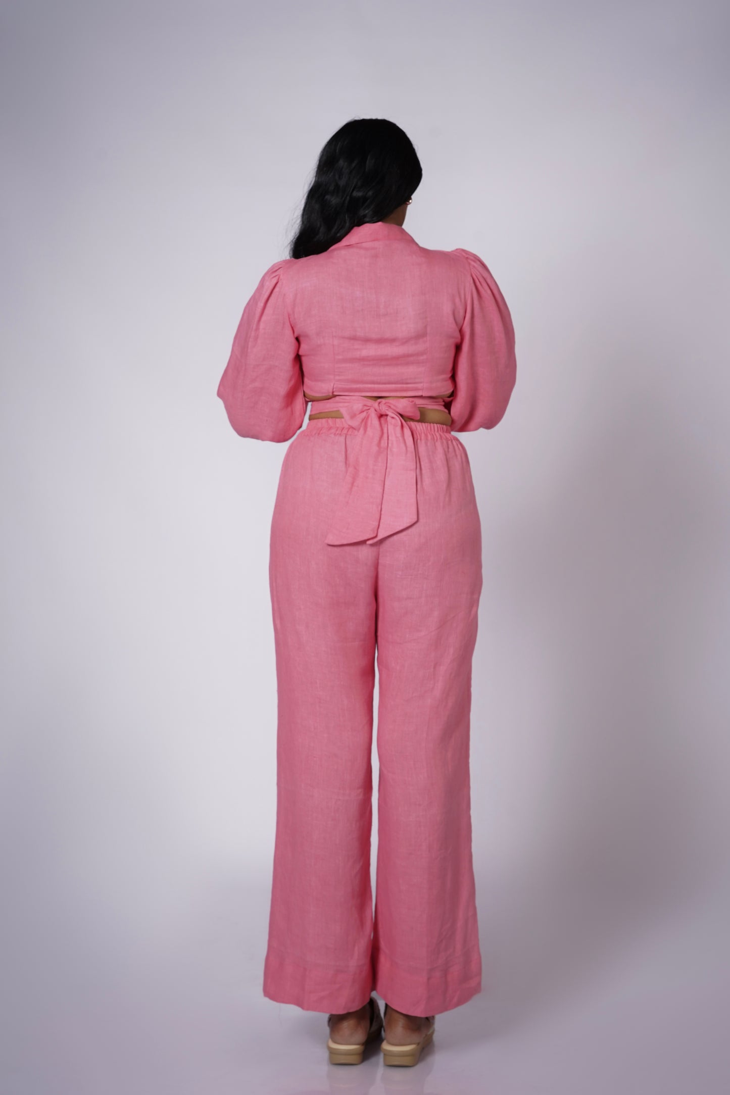ROSA LINEN TIE BACK SET