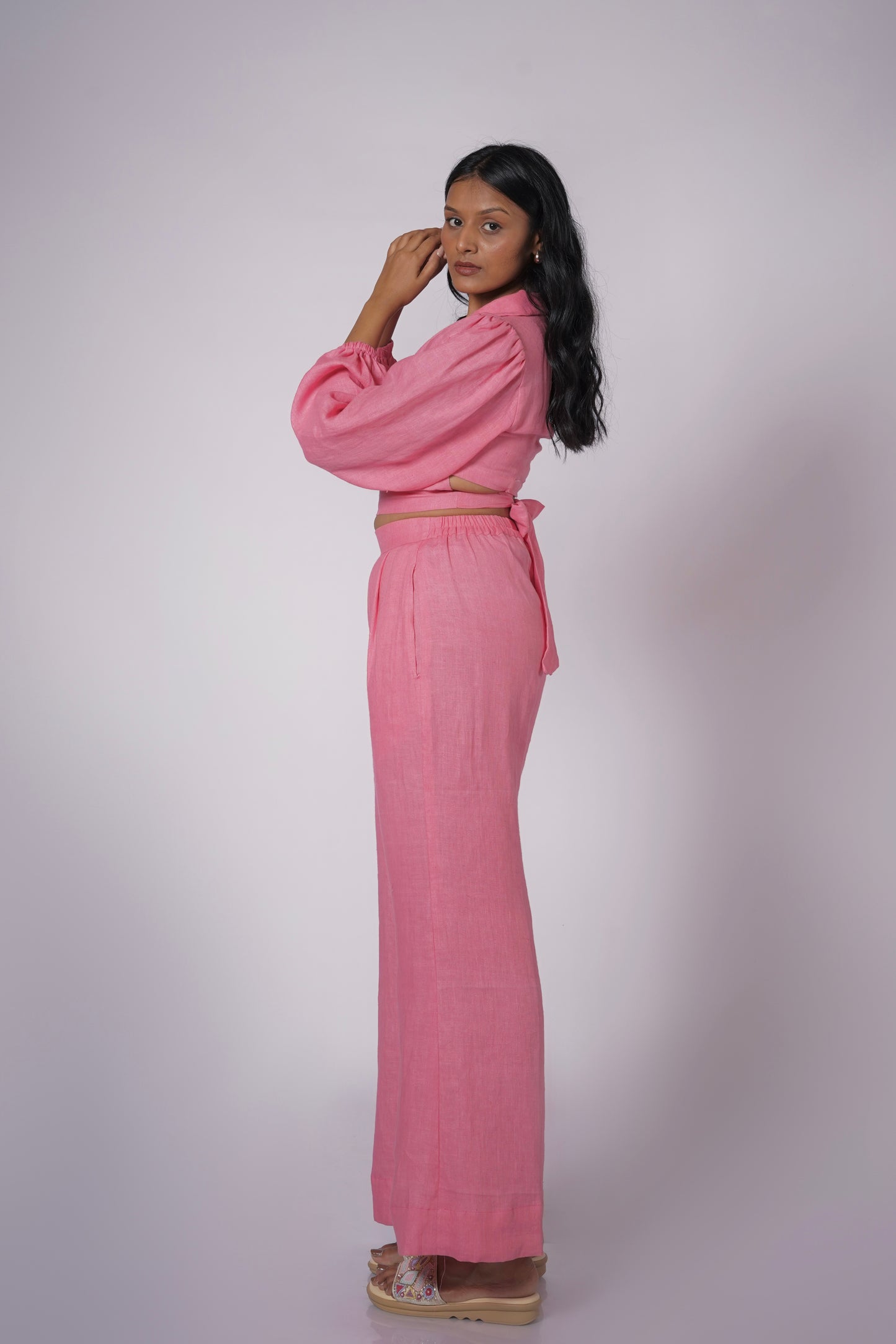 ROSA LINEN TIE BACK SET