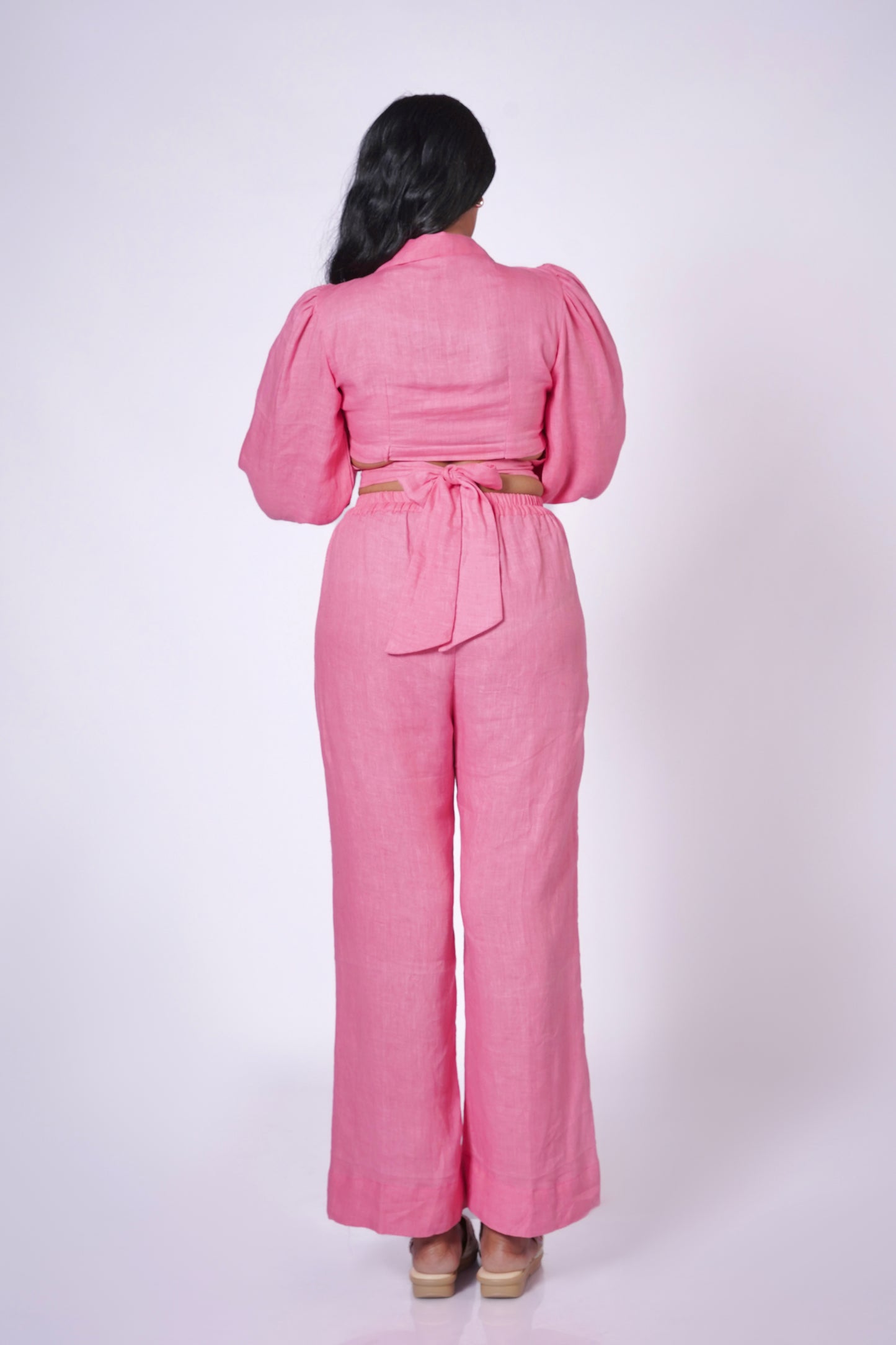 ROSA LINEN TIE BACK SET