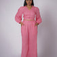 ROSA LINEN TIE BACK SET