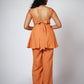 RAJTIMA LINEN PEPLUM SET