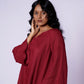 SHAHIBIND ASSYMETRIC LINEN KURTA SET