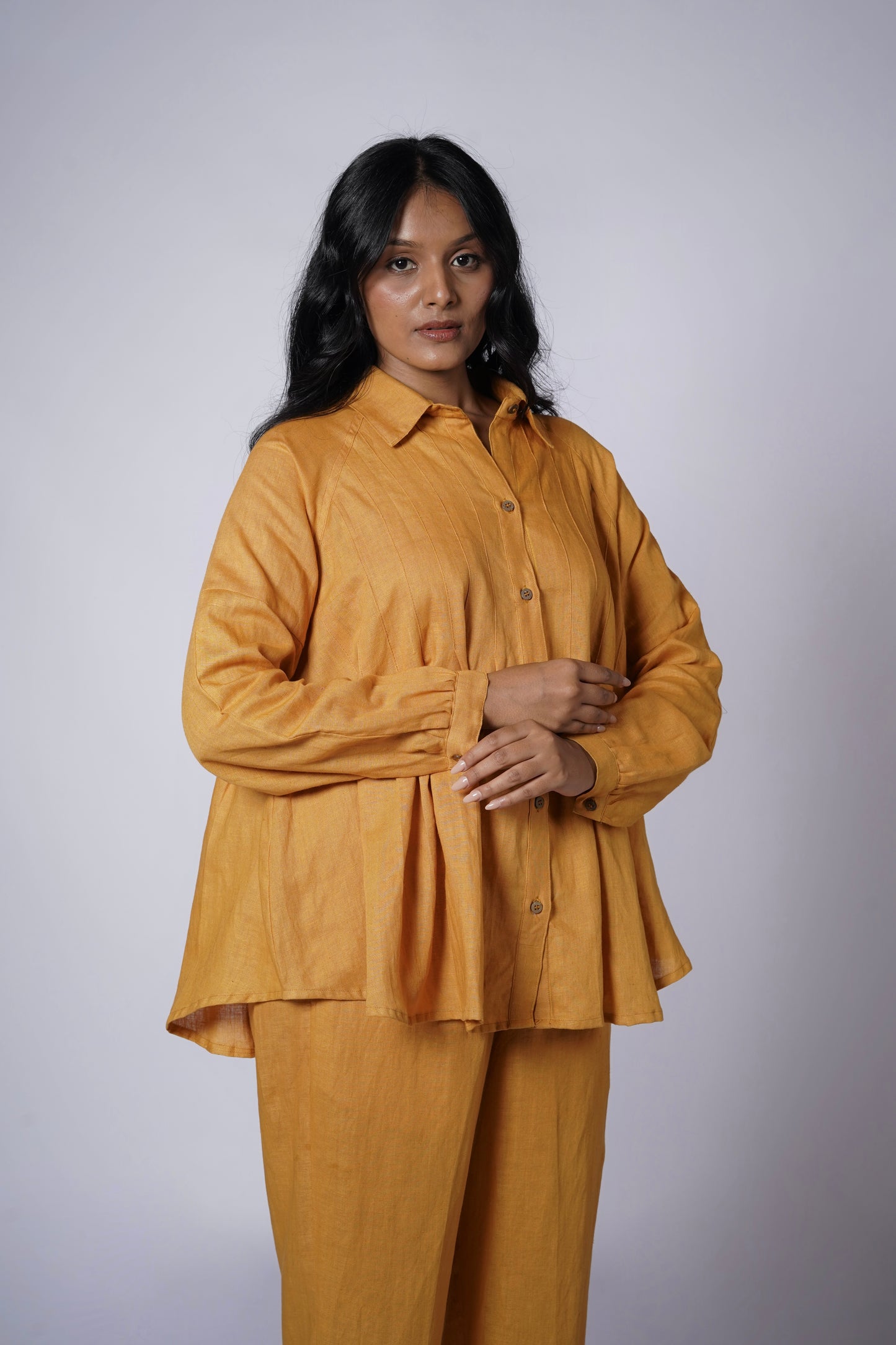 SARSON LINEN SHIRT SET