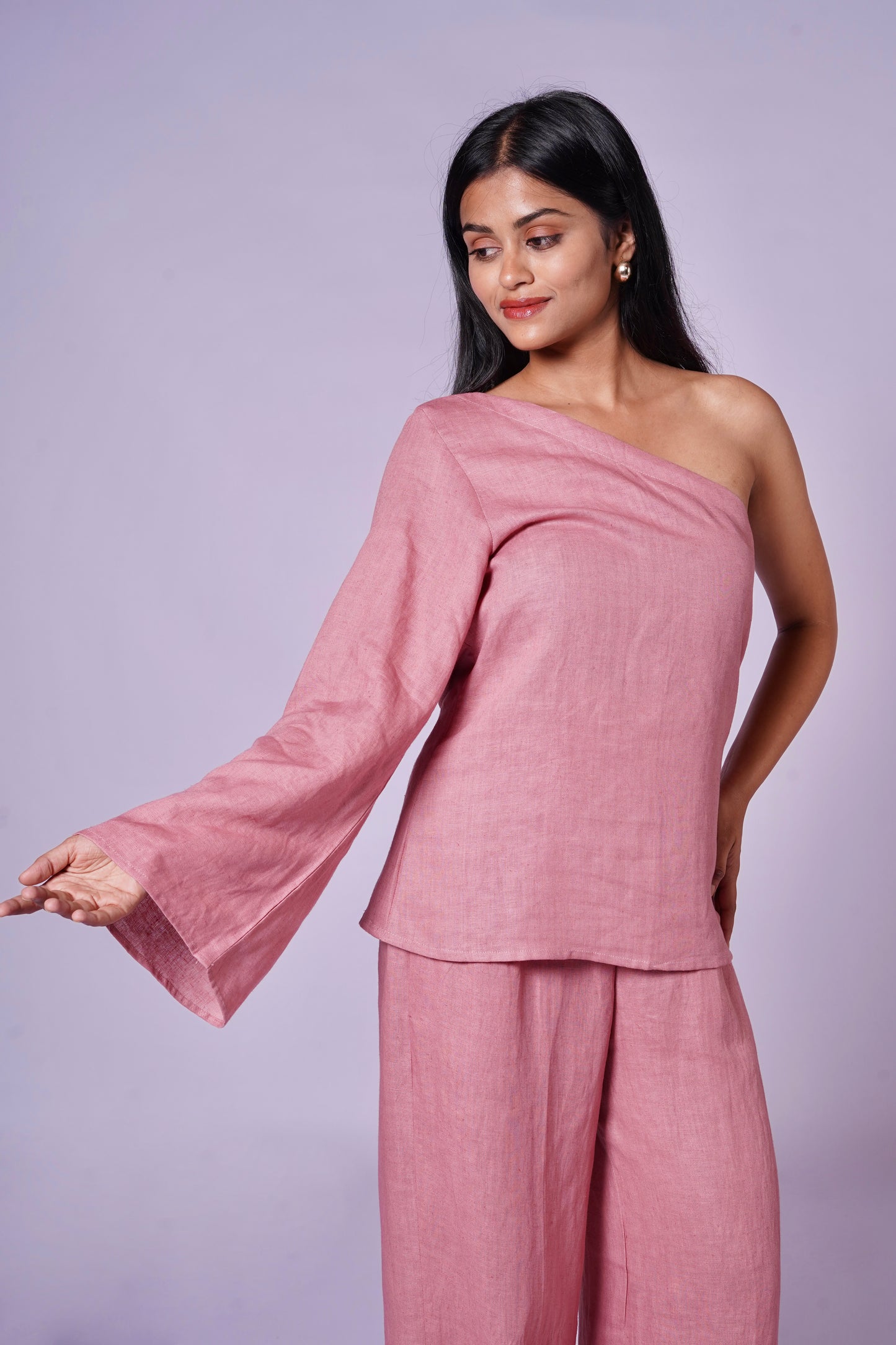 ROZMAY ONE SHOULDER LINEN SET