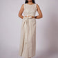 EARTHY NATURAL TIE IN FRONT KNOT LINEN SET