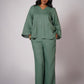 SADABAR SAGE GREEN LINEN SET