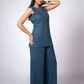 NEEL INDIGO LINEN TIE BACK SET