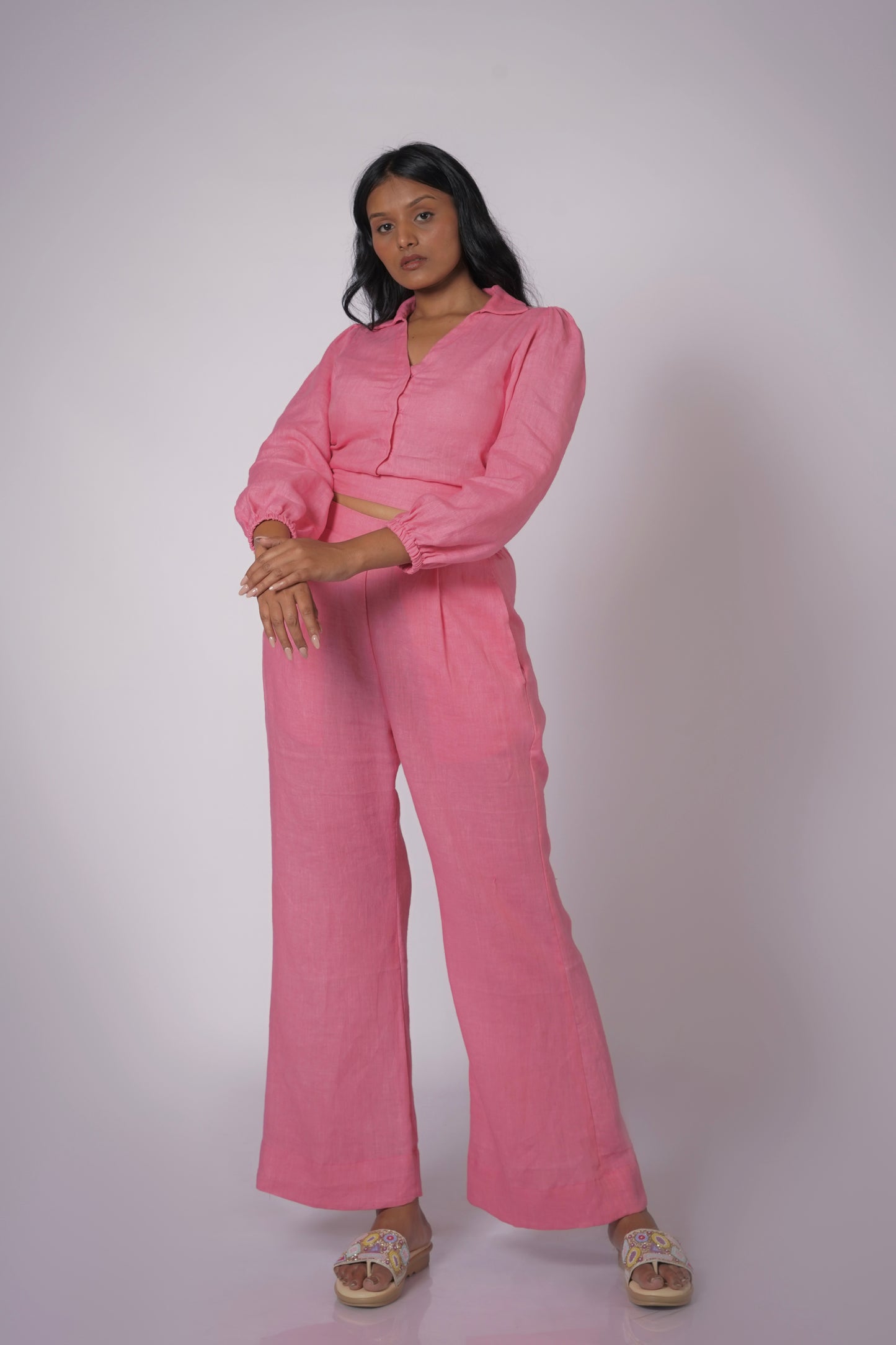 ROSA LINEN TIE BACK SET