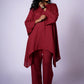 SHAHIBIND ASSYMETRIC LINEN KURTA SET