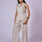 EARTHY NATURAL UNDYED LINEN VEST SET