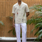 BLOOMSCAPE - HAND EMBROIDERED UNISEX PURE LINEN SHIRT