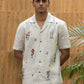 BLOOMSCAPE - HAND EMBROIDERED UNISEX PURE LINEN SHIRT