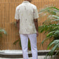 BLOOMSCAPE - HAND EMBROIDERED UNISEX PURE LINEN SHIRT