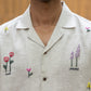 BLOOMSCAPE - HAND EMBROIDERED UNISEX PURE LINEN SHIRT