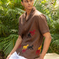 ECHOES OF THE WILD - HAND EMBROIDERED UNISEX PURE LINEN SHIRT