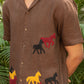 ECHOES OF THE WILD - HAND EMBROIDERED UNISEX PURE LINEN SHIRT