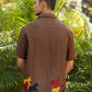 ECHOES OF THE WILD - HAND EMBROIDERED UNISEX PURE LINEN SHIRT