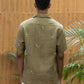 HONEYCOMB AFFAIR- HAND EMBROIDERED UNISEX PURE LINEN SHIRT