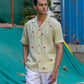 MAGIC MUSHROOMS - HAND EMBROIDERED UNISEX PURE LINEN SHIRT