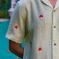 MAGIC MUSHROOMS - HAND EMBROIDERED UNISEX PURE LINEN SHIRT
