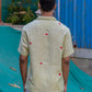 MAGIC MUSHROOMS - HAND EMBROIDERED UNISEX PURE LINEN SHIRT