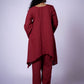 SHAHIBIND ASSYMETRIC LINEN KURTA SET
