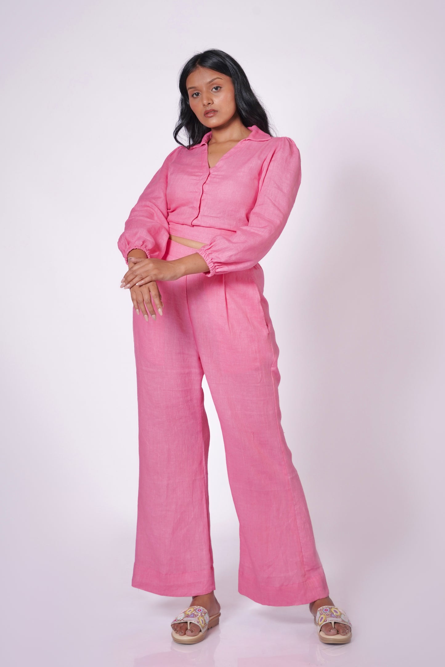 ROSA LINEN TIE BACK SET