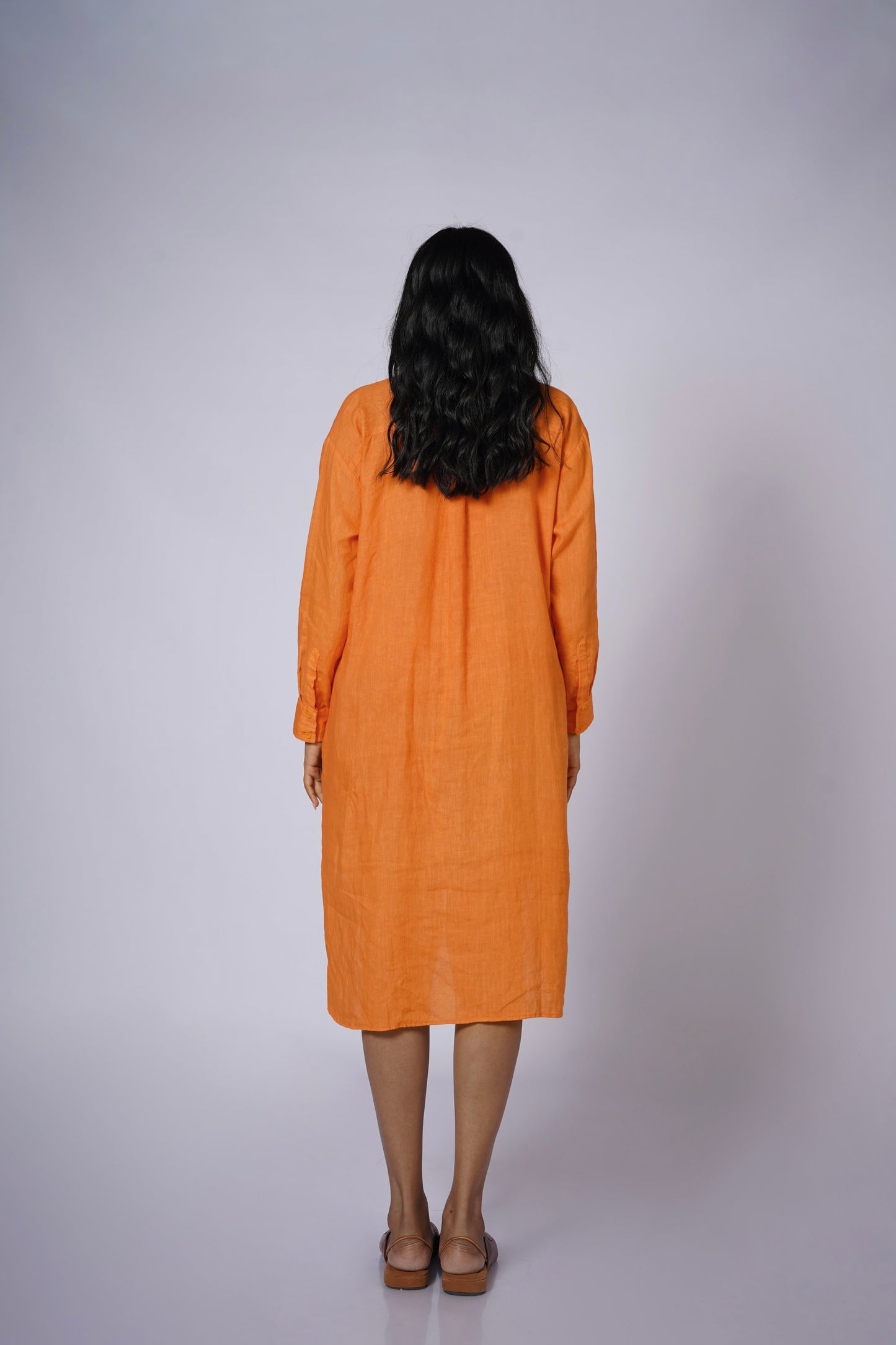 ANGARIKA WOMEN'S LINEN SHIRT DRESS