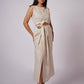 EARTHY NATURAL TIE IN FRONT KNOT LINEN SET